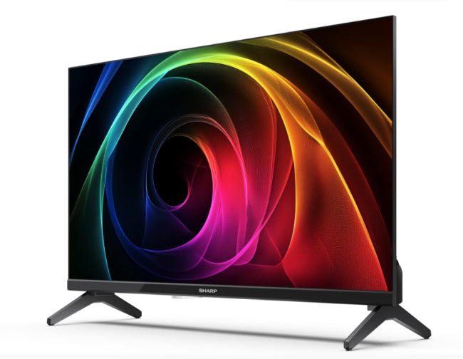 Sharp 24HA1205E, 24" LED HD 1366x768 без рамка, 100 000:1, DVB-T/T2/C/S/S2, Active Motion 100, високоговорител 2x3W, Dolby Digital, CI+, 3xHDMI (ARC/CEC), 2xUSB, LAN, видео/аудио вход (3 x RCA), хотелски режим, E, 2-полюсна стойка