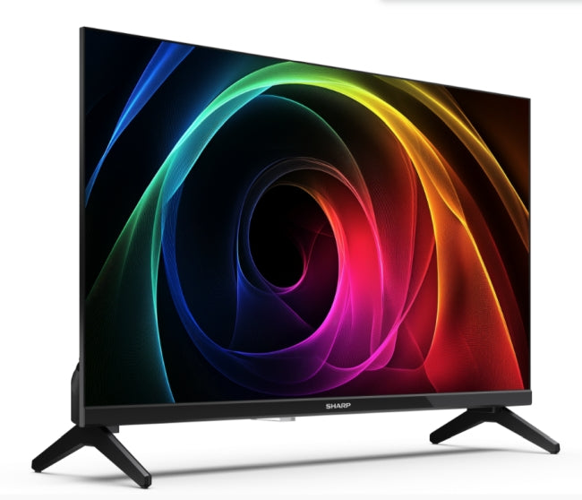 Sharp 24HA1205E, 24" LED HD 1366x768 без рамка, 100 000:1, DVB-T/T2/C/S/S2, Active Motion 100, високоговорител 2x3W, Dolby Digital, CI+, 3xHDMI (ARC/CEC), 2xUSB, LAN, видео/аудио вход (3 x RCA), хотелски режим, E, 2-полюсна стойка