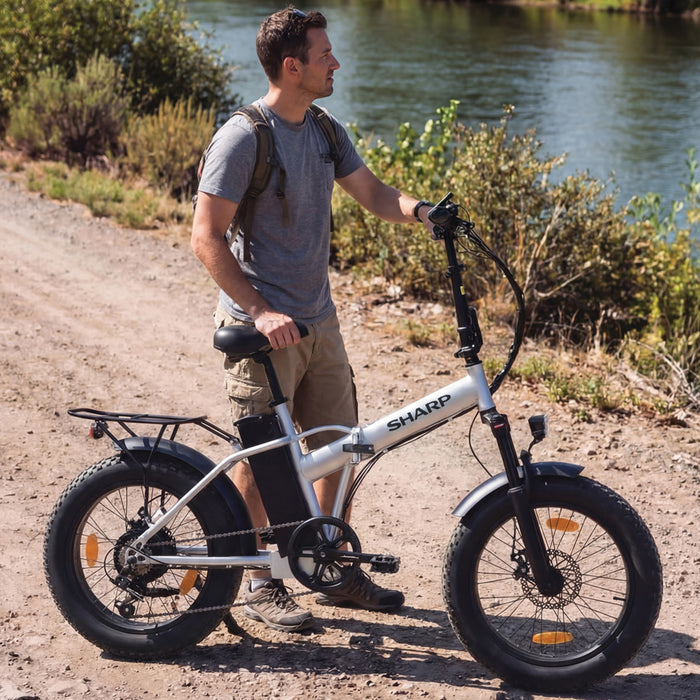 Електрически велосипед SHARP BK-FM03-ES 250 W, ПРОБЕГ ДО 60 KM, 20.00 "