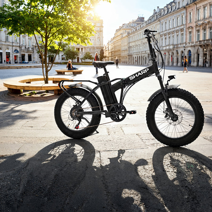 Електрически велосипед SHARP BK-FM02-EB 250 W, ПРОБЕГ ДО 50 KM, 20.00 "