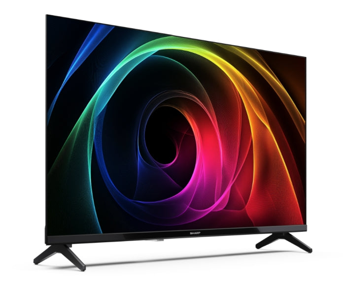 Sharp 32HA1205E, 32" LED HD 1366x768 HD без рамка, 100 000:1, DVB-T/T2/C/S/S2, Active Motion 100, високоговорители 2x8W, Dolby Digital, CI+, 3xHDMI (ARC/CEC), 2xUSB, LAN, видео/аудио вход (3 x RCA), хотелски режим, E, 2-полюсна стойка