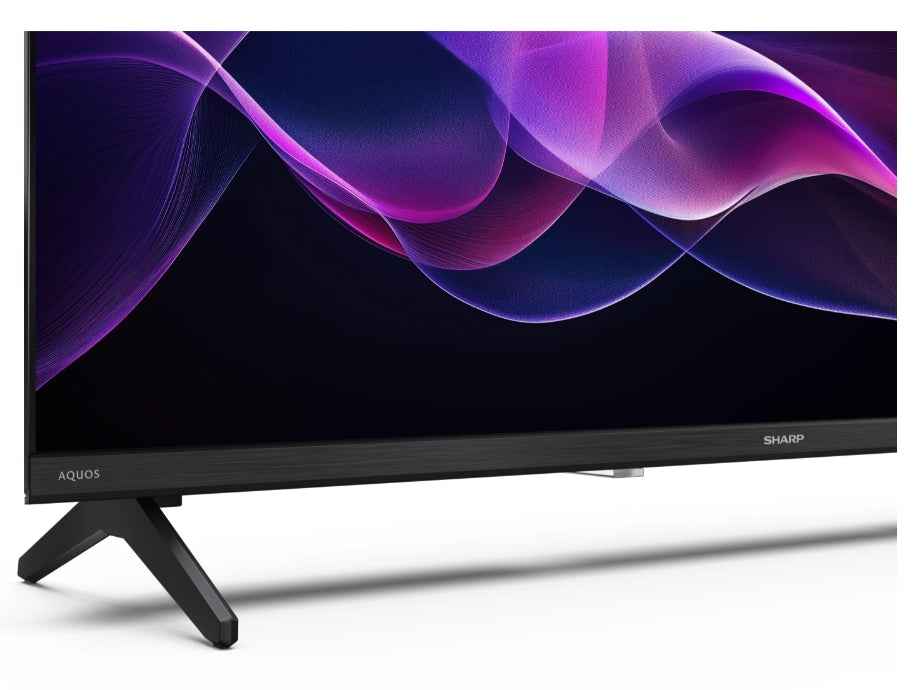 Sharp 32HF3265E, 32" QLED Google TV, HD 1366x768 без рамка, 1 000 000:1, DVB-T/T2/C/S/S2, HDR10, 2x8W високоговорителя, Dolby Digital, Google Cast, 3xHDMI (ARC/CEC), CI+, 3.5mm жак за слушалки / линеен изход, RJ 45, 2xUSB, Wi-Fi, Bluetooth, Mini Composite