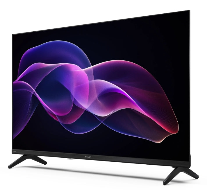 Sharp 32HF3265E, 32" QLED Google TV, HD 1366x768 без рамка, 1 000 000:1, DVB-T/T2/C/S/S2, HDR10, 2x8W високоговорителя, Dolby Digital, Google Cast, 3xHDMI (ARC/CEC), CI+, 3.5mm жак за слушалки / линеен изход, RJ 45, 2xUSB, Wi-Fi, Bluetooth, Mini Composite