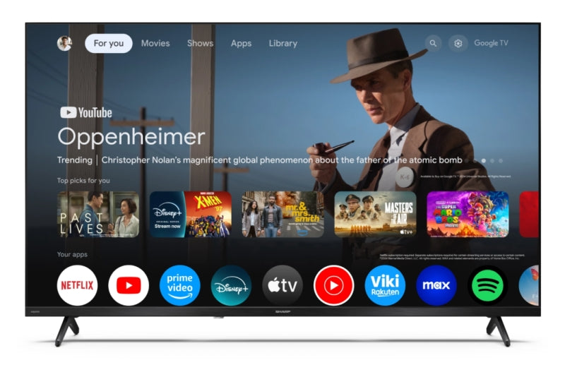 Sharp 40HF2265E, 40" LED GOOGLE телевизор, FHD 1920 x 1080, без рамка, 1 000 000:1, DVB-T/T2/C/S/S2, 2x8W високоговорителя, Dolby Digital, HDR10, Google Assistant, Google Cast, 3xHDMI (ARC/CEC)I, 3.5 мм жак за слушалки / линеен изход, USB, Wi-Fi, Bluetoot