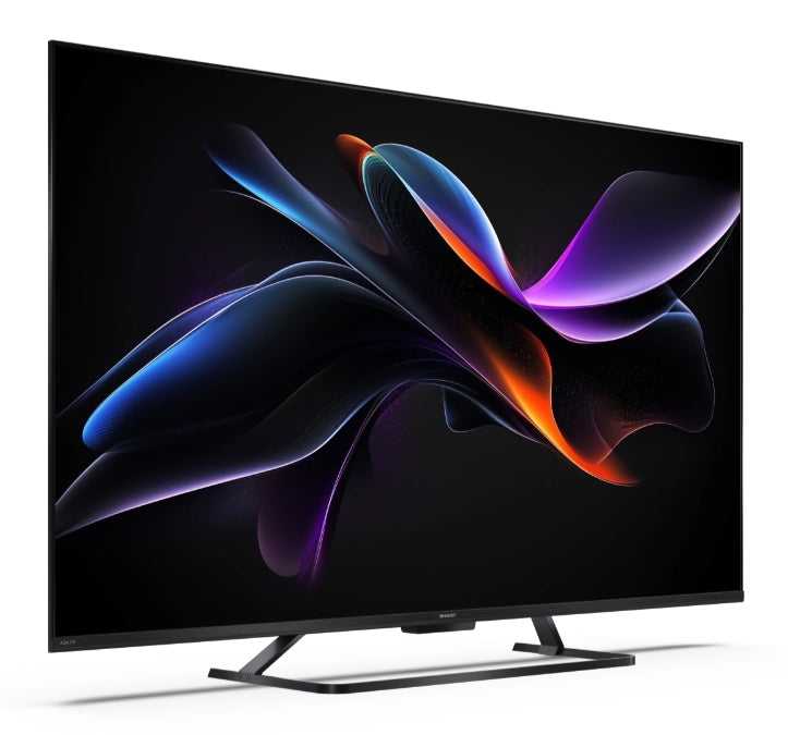 Sharp 50HR7265E, 50" QLED GOOGLE телевизор, 4K 144Hz Quantum Dot 3840x2160 без рамка, AQUOS AI, DVB-T/T2/C/S/S2, Active Motion 1400, HDR10, Dolby Atmos, Dolby Vision, DTS:X, Google Assistant, HDMI eARC, Mini Composite/CVBS + аудио вход, USB, Wi-Fi, Blueto