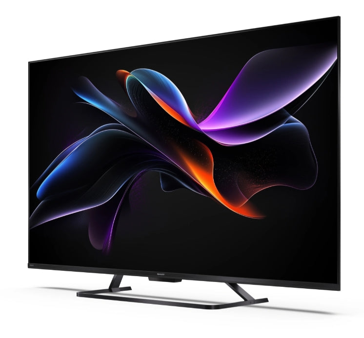 Sharp 55HR7265E, 55" QLED GOOGLE телевизор, 4K 144Hz Quantum Dot 3840x2160 без рамка, AQUOS AI, DVB-T/T2/C/S/S2, Active Motion 1400, HDR10, Dolby Atmos, Dolby Vision, DTS:X, Google Assistant, HDMI eARC, Mini Composite/CVBS + аудио вход, USB, Wi-Fi, Blueto