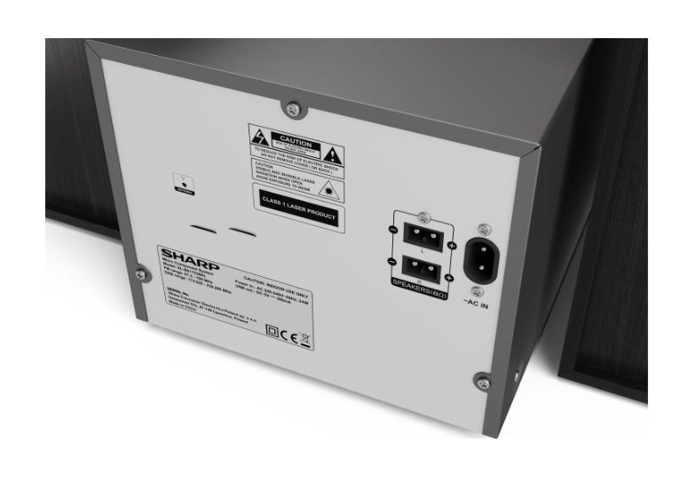 Sharp Audio Systems XL-B517D(BK), HI-FI МИКРО СИСТЕМА, 45 W обща максимална изходна мощност, DAB+ и FM тунер с RDS, Bluetooth v5.0, CD плейър, USB възпроизвеждане, 3,5 mm Aux-in / line-in, жак за слушалки, дървен високоговорител, черен