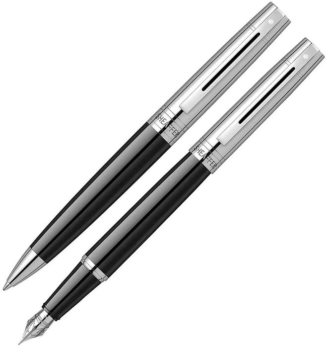 Комплект химикалка и писалка Sheaffer 300 - Black/Chrome