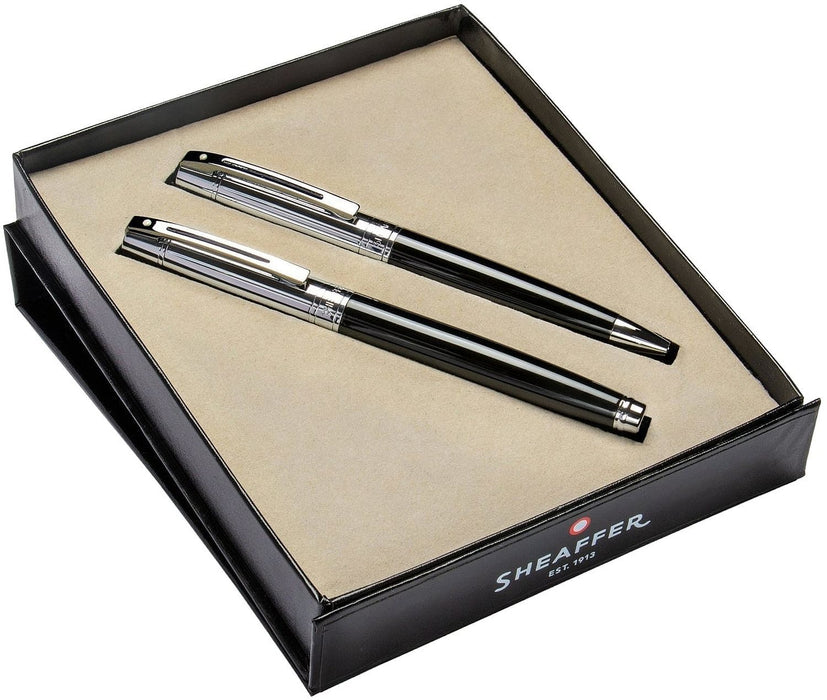 Комплект химикалка и писалка Sheaffer 300 - Black/Chrome