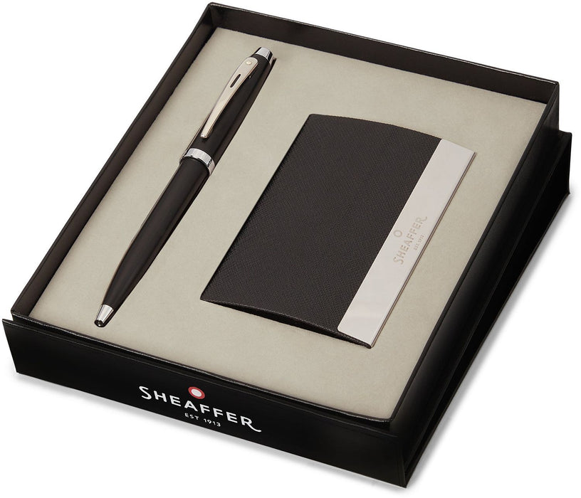 Комплект химикалка Sheaffer 100 - Matte Black, с визитник