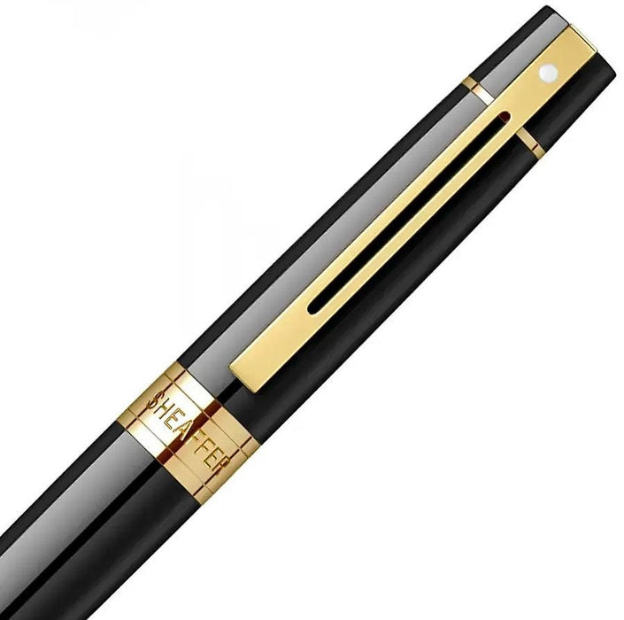 Комплект химикалка Sheaffer 300 - Glossy Black, с визитник