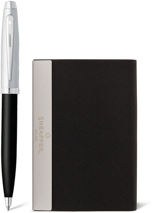 Комплект химикалка Sheaffer 100 - Glossy Black, с визитник