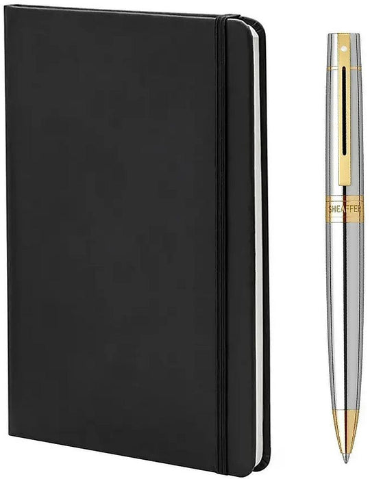 Комплект химикалка Sheaffer 300 - Bright Chrome, с тефтер