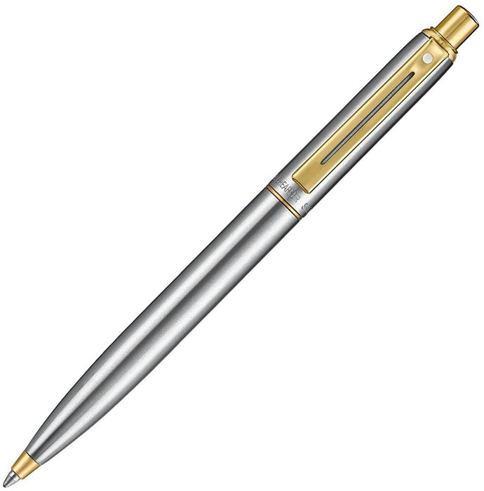 Химикалка Sheaffer Sentinel - Brushed Chrome with Gold Plated Trims