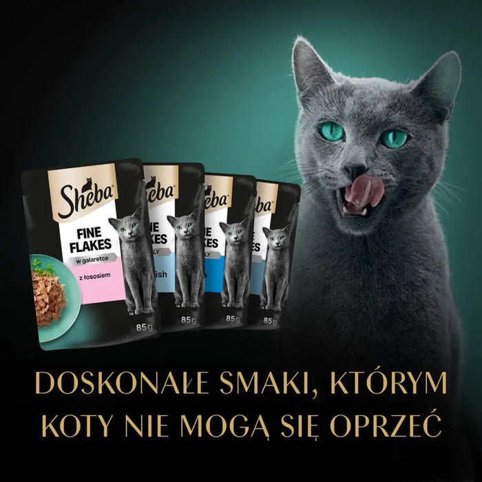 SHEBA Delicacy Fishy Flavors в желе - мокра храна за котки