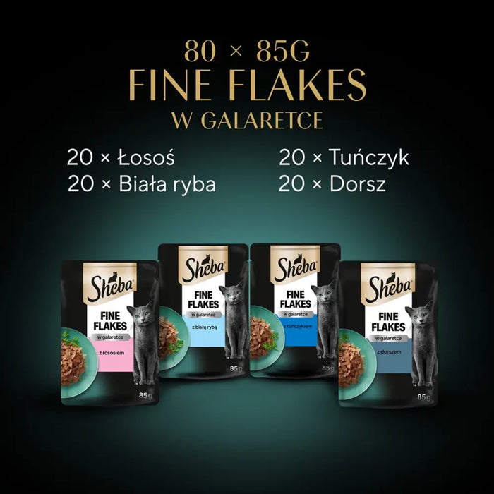 SHEBA Delicacy Fishy Flavors в желе - мокра храна за котки