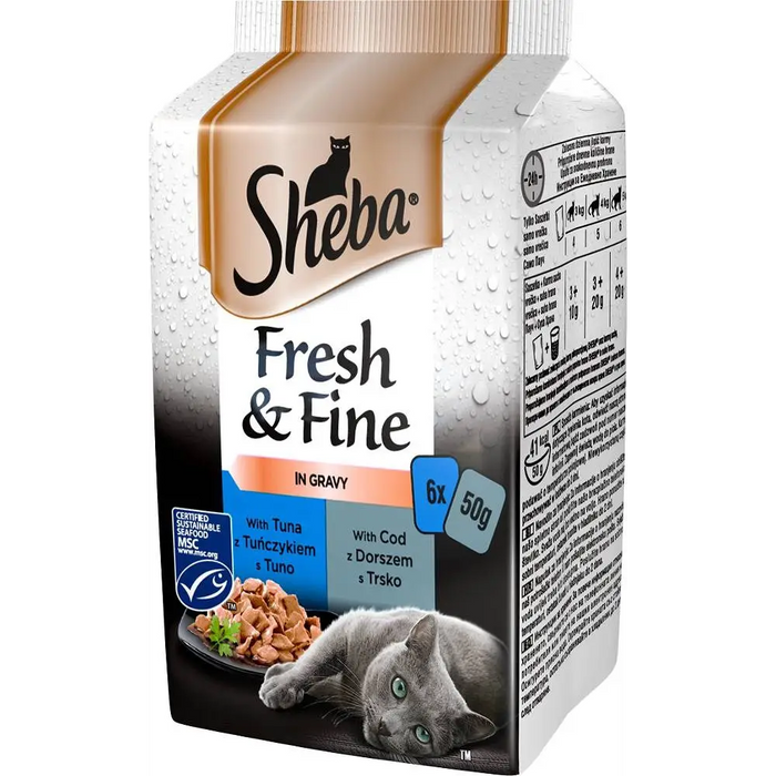 Sheba Fresh & Fine Мини рибни ястия в сос 6 x 50гр