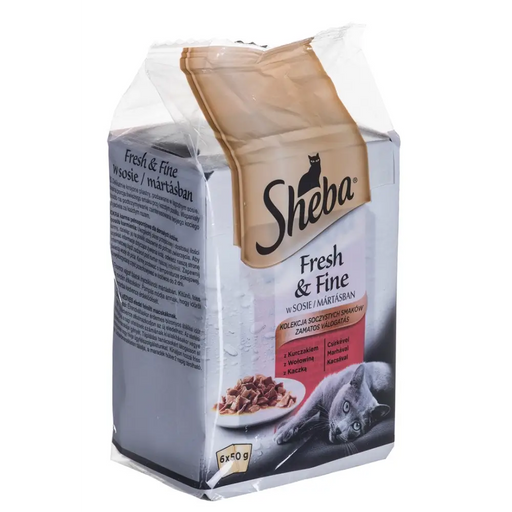 Sheba Fresh & Fine Мини ястия с месо в сос 6 x 50гр