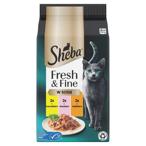 Sheba Fresh & Fine Мини ястия с месо в сос 6 x 50гр