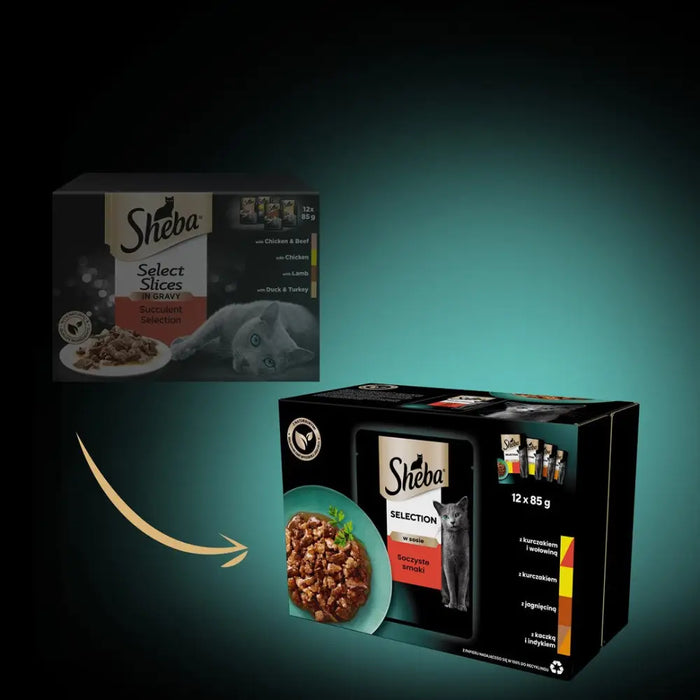 Sheba Selection in Sauce Juicy Flavors 12 x 85 g