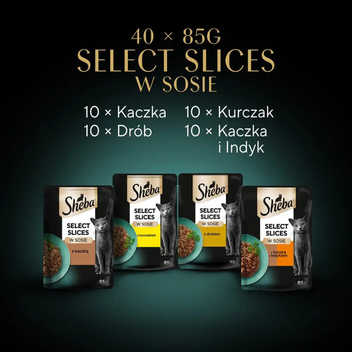 SHEBA Selection Select Slices Poultry Flavors - мокра храна