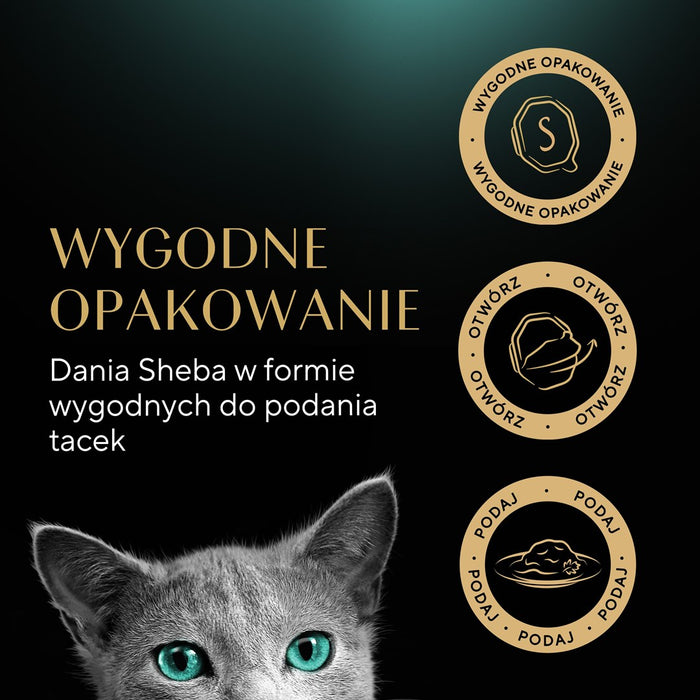 SHEBA сос за кошница с птиче/пилешко/пуешко - мокра храна за котки - 32x85 г