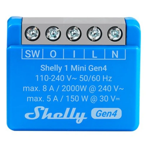 SHELLY 1 Mini Gen4 Smart switch 1P Blue