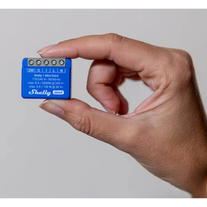SHELLY 1 Mini Gen4 Умен превключвател Син 2 бр.