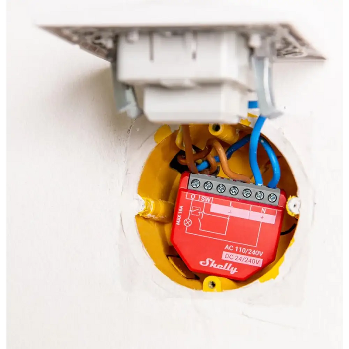 SHELLY 1PM Gen4 Smart превключвател Червен