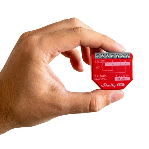 SHELLY 1PM Gen4 Smart превключвател Червен