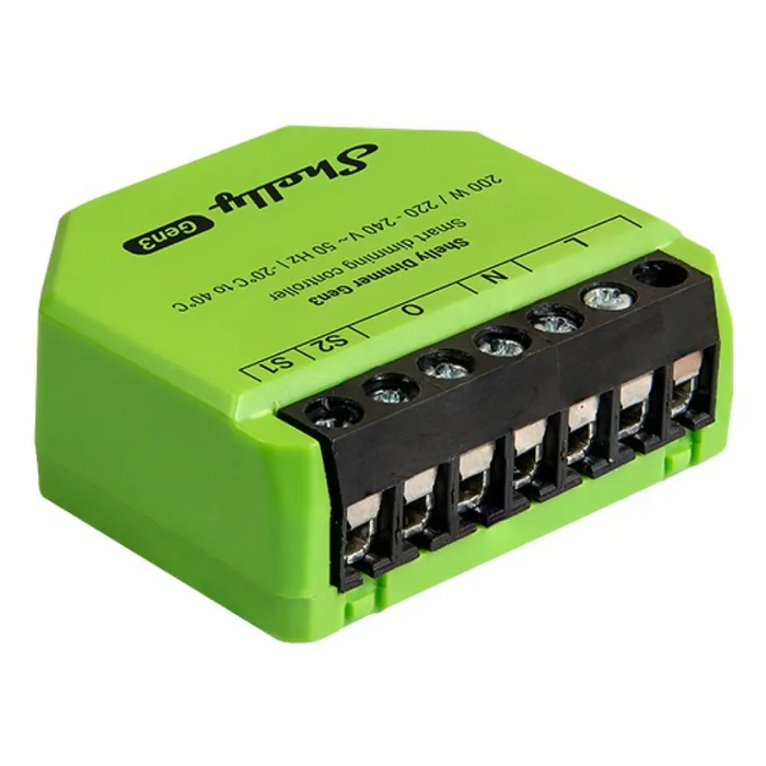 SHELLY Dimmer Gen3 Вграден черен лайм