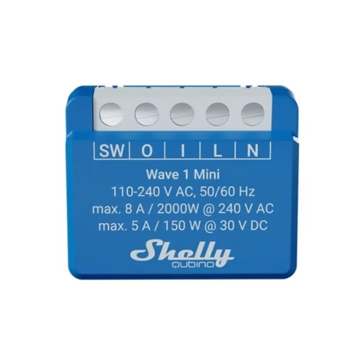 Shelly Qubino Wave 1 Mini LR Умен превключвател Z-Wave син