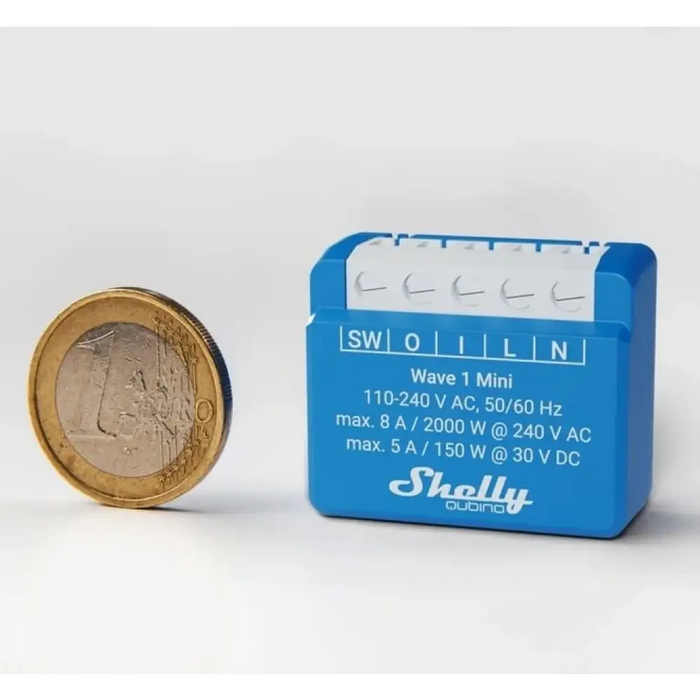 Shelly Qubino Wave 1 Mini LR Умен превключвател Z-Wave син