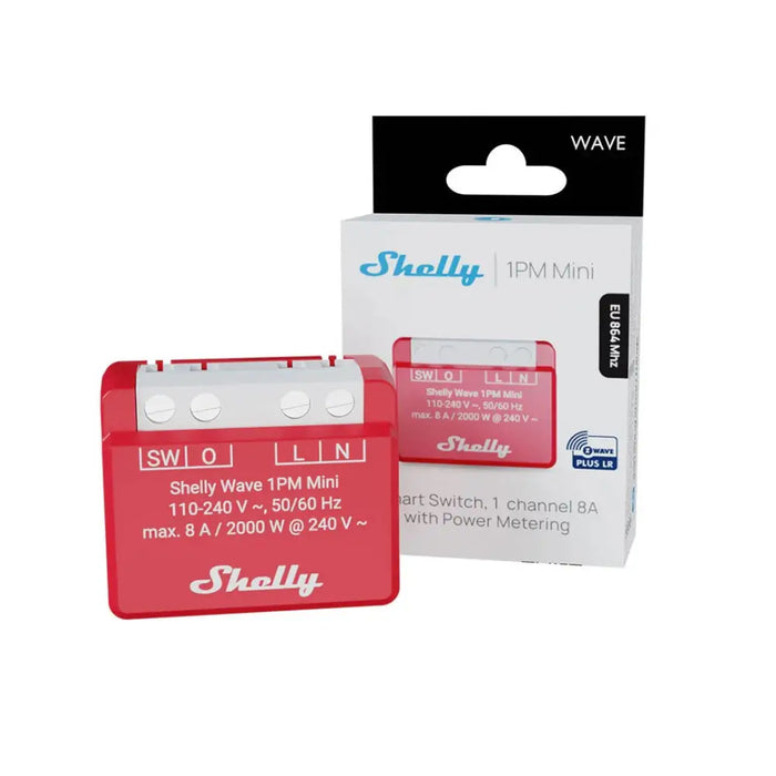 Shelly Wave 1PM Mini LR Умно Z-Wave реле