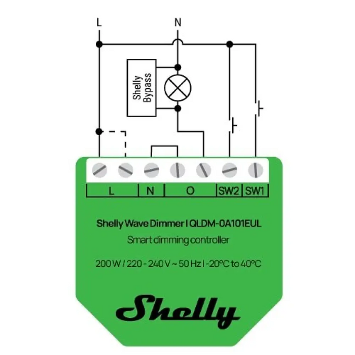 Shelly Wave Dimmer EU LR интелигентен контролер за димиране