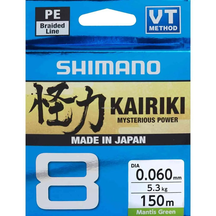 Плетена плетка Shimano Kairiki 8 0,060 мм 150 м 5,3 кг M. Зелена