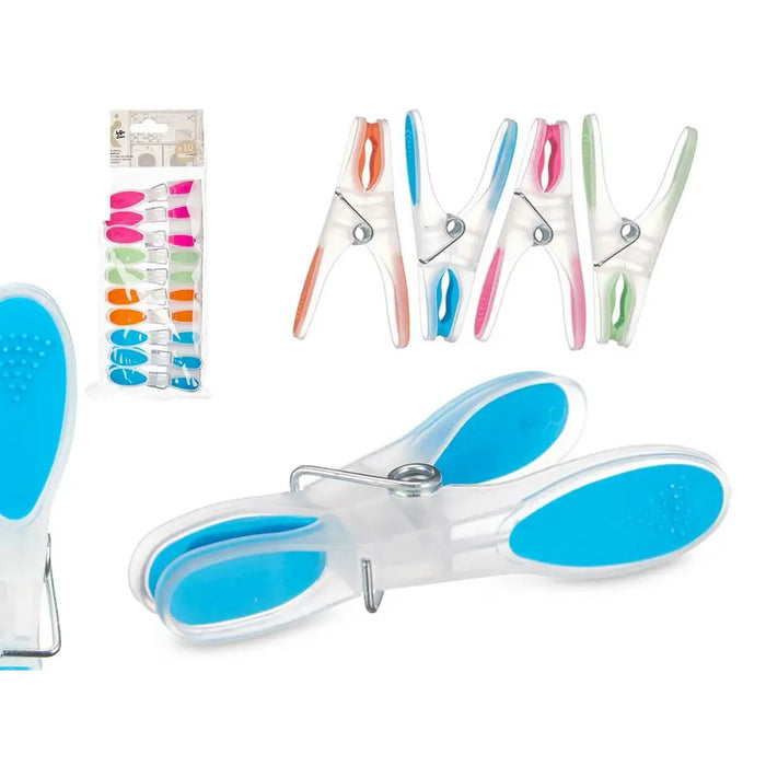 Щипки за Дрехите Многоцветен Метал Силикон Пластмаса 8,5 x