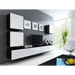 Шкаф Cama Квадрат VIGO 50/50/30 черен/бял гланц