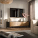 Шкаф Cama MERCI RTV 200 x 40 x 54 см черен/дъб занаятчийски
