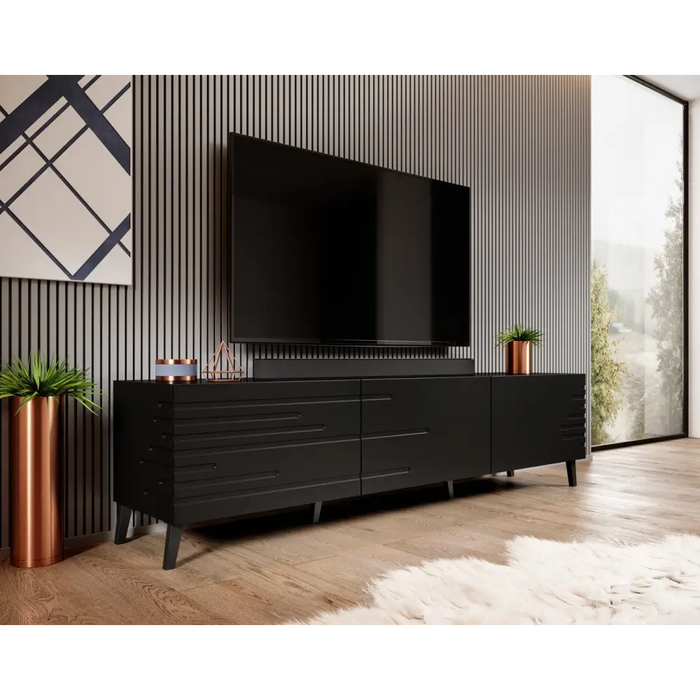Шкаф Cama RTV NOVA 186x40x48 черен мат