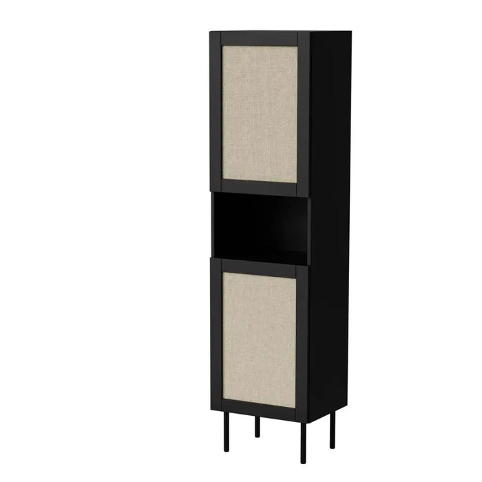 Шкаф JUTA 50x39.5x190 черен + линол калабрия