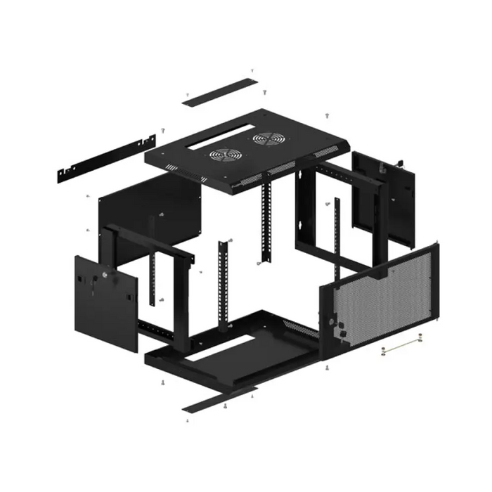 Шкаф Lanberg 19’’ стенен монтаж 6U/600x450 с перфорирана