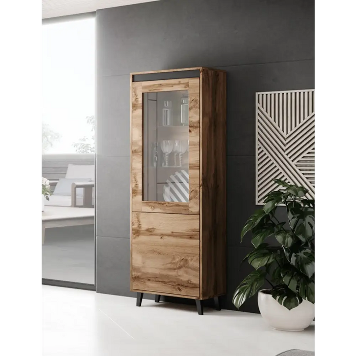 Шкаф NORD 60x38x182,5 см дъб вотан/антрацит
