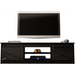 Шкаф RTV GRANERO 200x56.7x35 черен/черен гланц