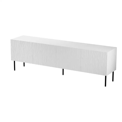 Шкаф RTV JUNGLE 190x40.5x59.5 бял мат + черни крака