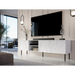 Шкаф RTV JUNGLE 190x40.5x59.5 бял мат + черни крака
