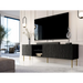 Шкаф RTV JUNGLE 190x40.5x59.5 черен мат + златисти крака