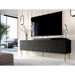 Шкаф RTV JUNGLE 190x40.5x59.5 черен мат + златисти крака