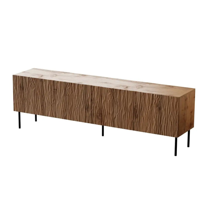 Шкаф RTV JUNGLE 190x40.5x59.5 дъб вотан + черни крака