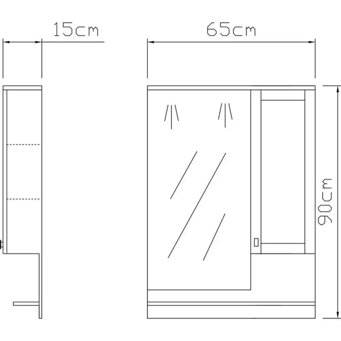 ШКАФ ЗА БАНЯ С ОГЛЕДАЛО VICARD ДЪБЛИН